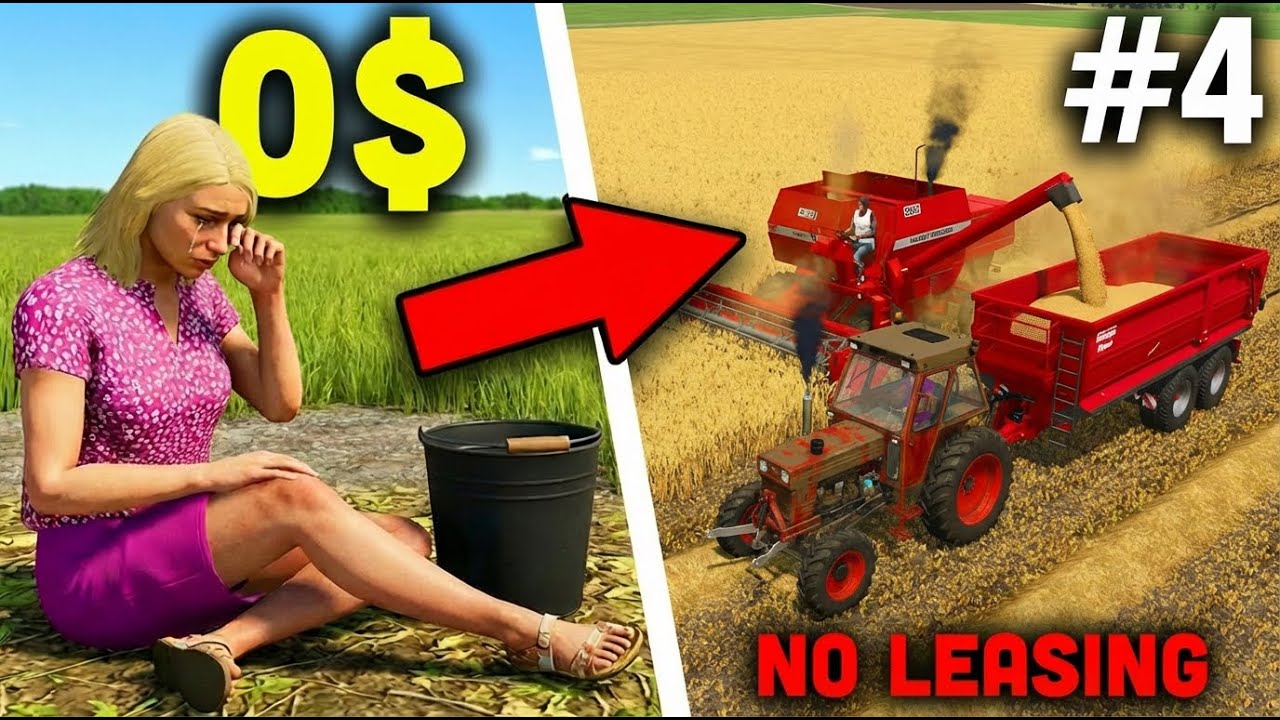 Я провел 24 часа на карте FLAT MAP, не потратив ни копейки... 🚜 #4 🚜 Без аренды! 👉 Farming Simula...