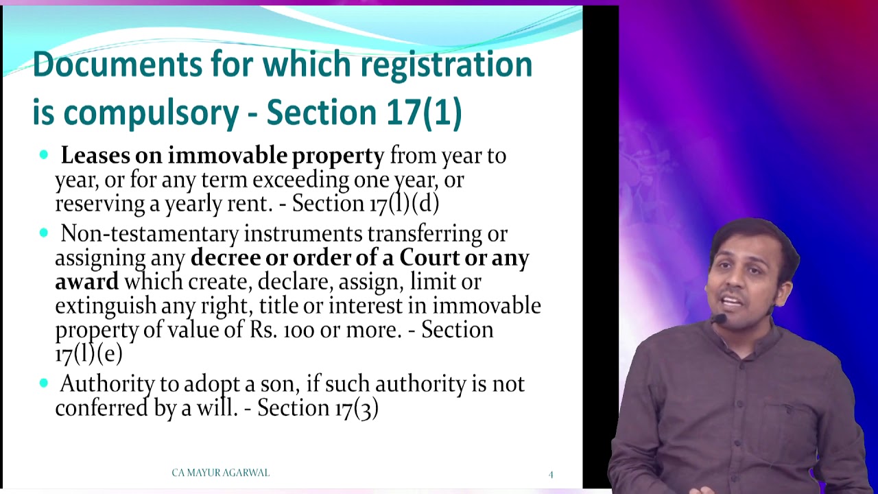 Registration Act 1908 | DAY 1| CS Executive Old Course | ECL