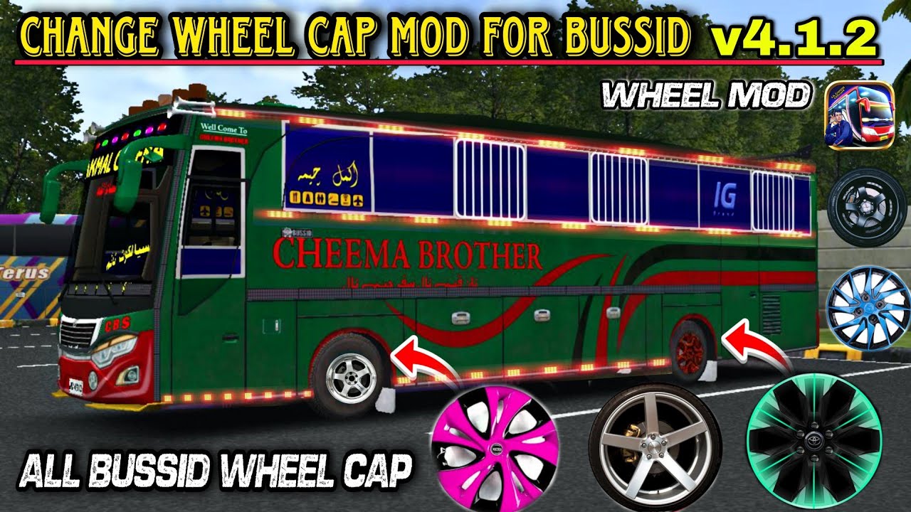 How to Change Wheel Cap mod for Bussid v4.1.2 / wheel cap mod for bussid jet bus v4.1.2