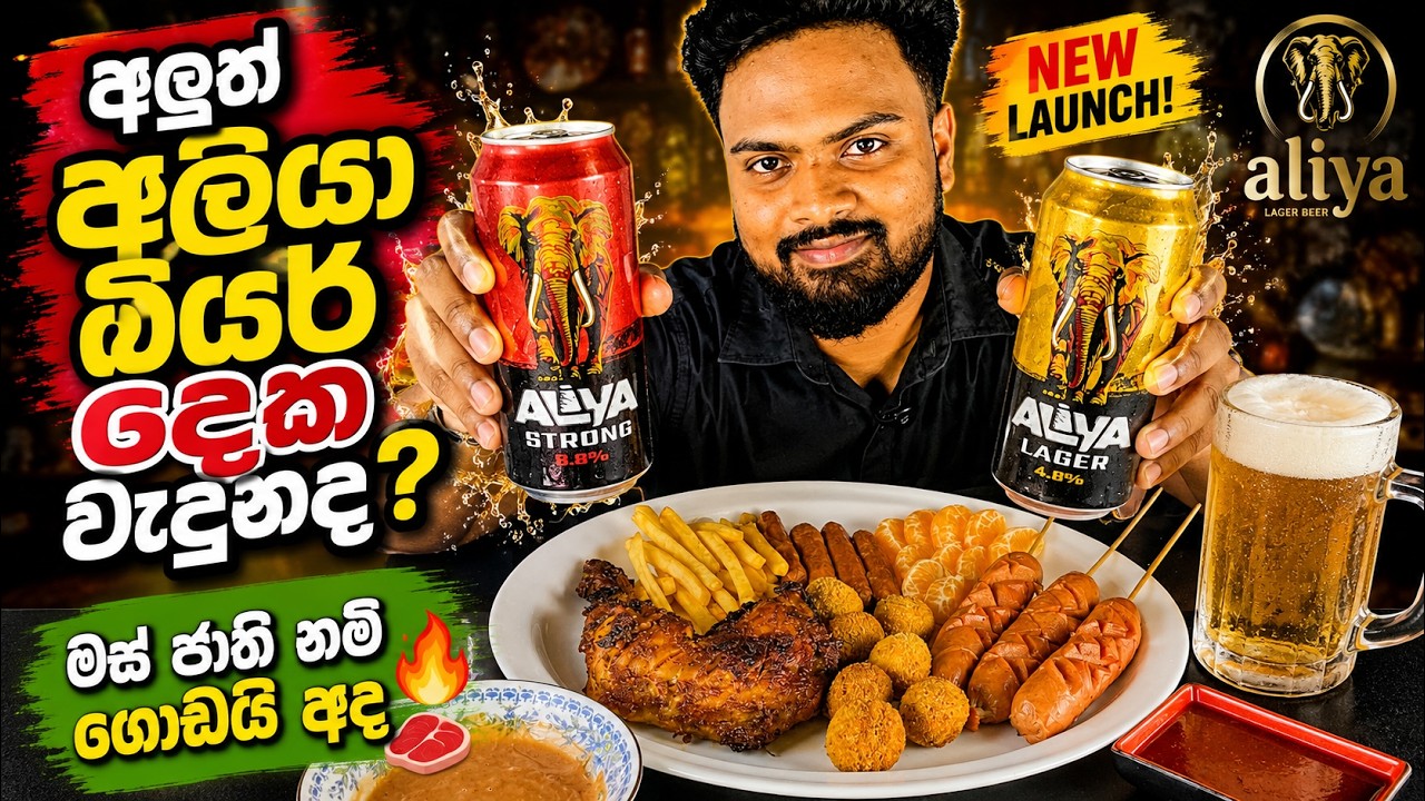 Market එකට අලුතෙන්ම ආව සුපිරි බියර් එක අලියා🍺 | ALIYA Beer for the First Time | Alcohol Mukbang ASMR