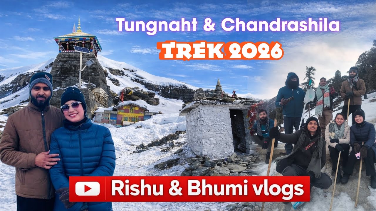 Chopta Tungnath Chandrashila Trek in Heavy Snowfall -10°C! 🥶 #tungnath #viralvideo #trendingvideo 