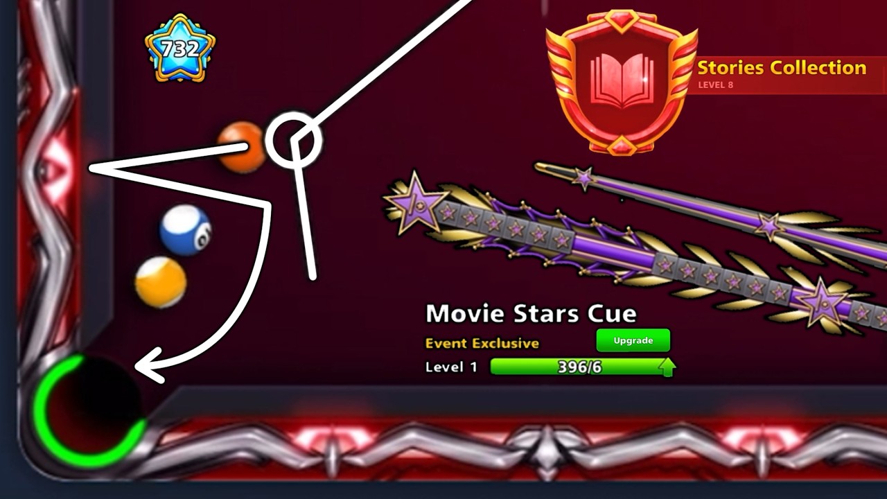 Level 1 to MAX Movie Star Cue 🎬 + Stories Collection Lv.8 | 8 Ball Pool GamingWithK