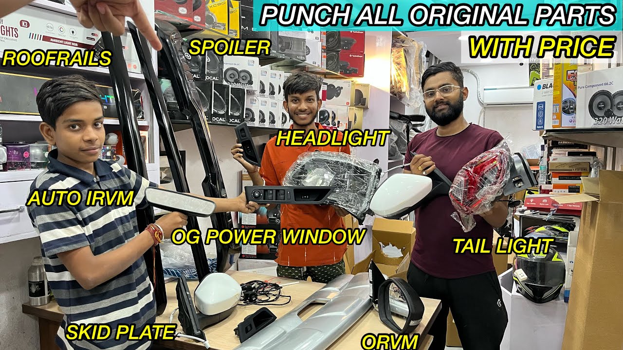 TATA PUNCH MODIFIED | HEAD LIGHT, TAIL LIGHT, ORVM, IRVM, SPOILER, SKID PLATE ALL ORIGINAL PARTS