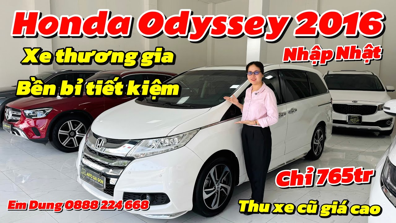 Honda Odyssey 2016 xe 7 chỗ cửa lùa ghế thương gia nhập Nhật đẹp rẻ|Thu mua ô tô cũ Tphcm