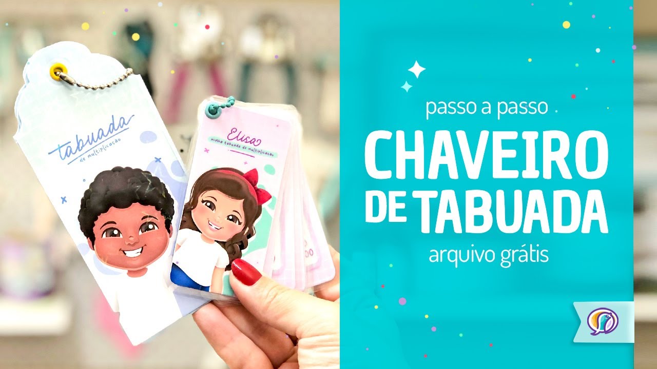 MOLDE GRÁTIS DE VOLTA ÀS AULAS | como fazer chaveiro de tabuada plastificado