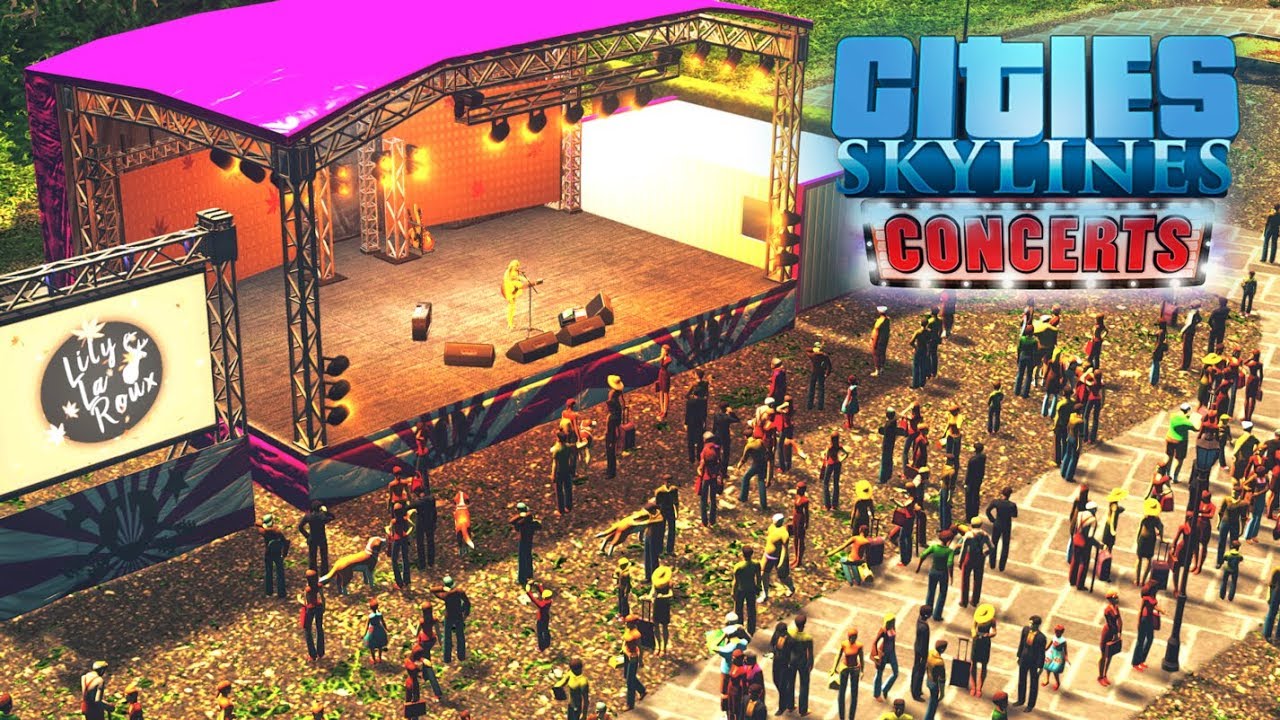 Обзор DLC Concerts 🎸 к Cities: Skylines! Новая музыка, радиостанция и концерты!