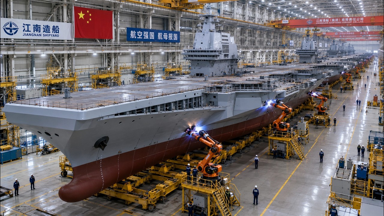 Inside China's Secret Aircraft Carrier Shipyard: Building the 80,000-Ton Leviathan