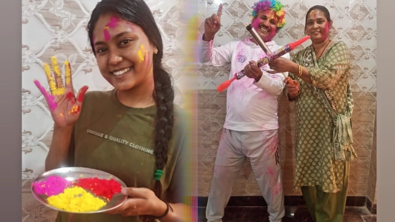 Holi celebration with family (Gone crazy) 🤣#holispecial #explore #viral 