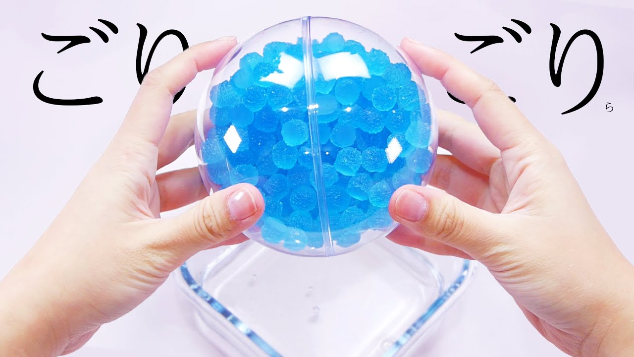 【ASMR】ADDING TOO MUCH CANDY INTO SLIME 入れ過ぎ💦飴ちゃんてんこ盛りスライム【音フェチ】
