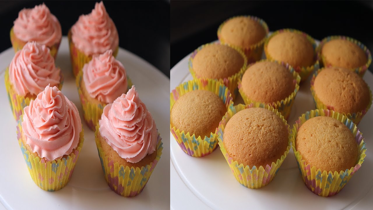 പെർഫെക്ട് വാനില കപ്പ്‌ കേക്ക്/Perfect Vanilla Cup Cake With Butter Cream Frosting/Cup Cake Malayalam