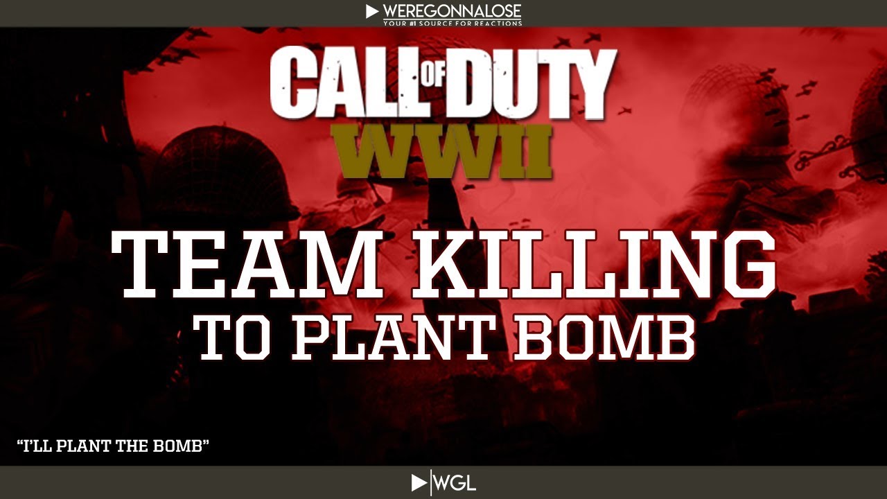 Call of Duty WW2: Поиск и уничтожение. Троллинг. Командное убийство для установки бомбы. Многопол...