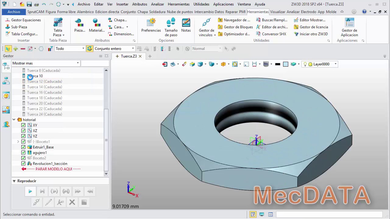 Creación de una librería parametrizada con ZW3D