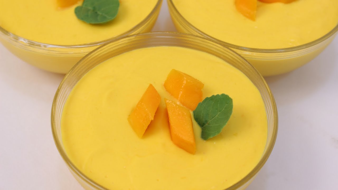 3 Ingredients Mango Mousse Recipe | How to make Mango mousse | Eggless Mango Mousse | Mango Recipes