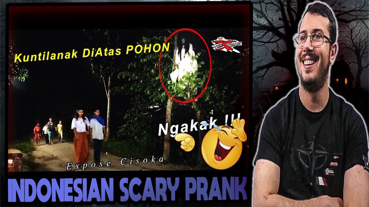 Italian Reacts To Prank Kuntilanak Di Atas Pohon