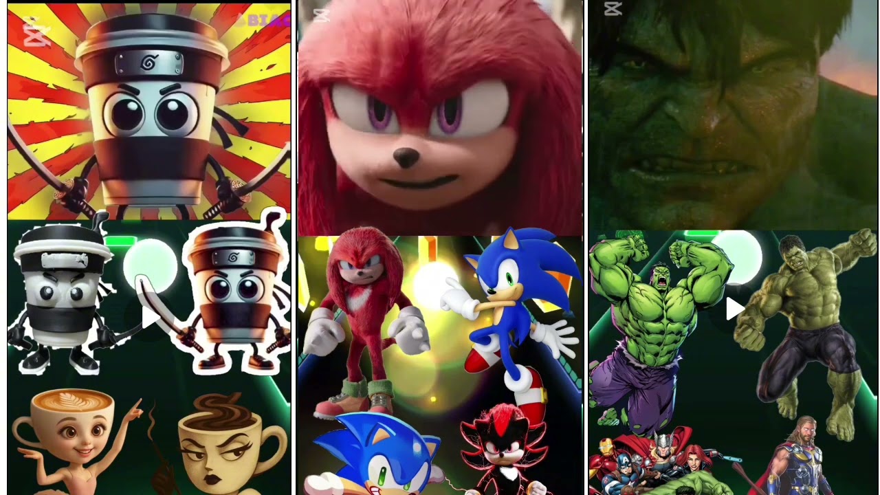 Tiles hop fuse Sonic vs Shadow vs Hulk Full Movie Epic Battle | Ultimate Power Showdown Coffin danse