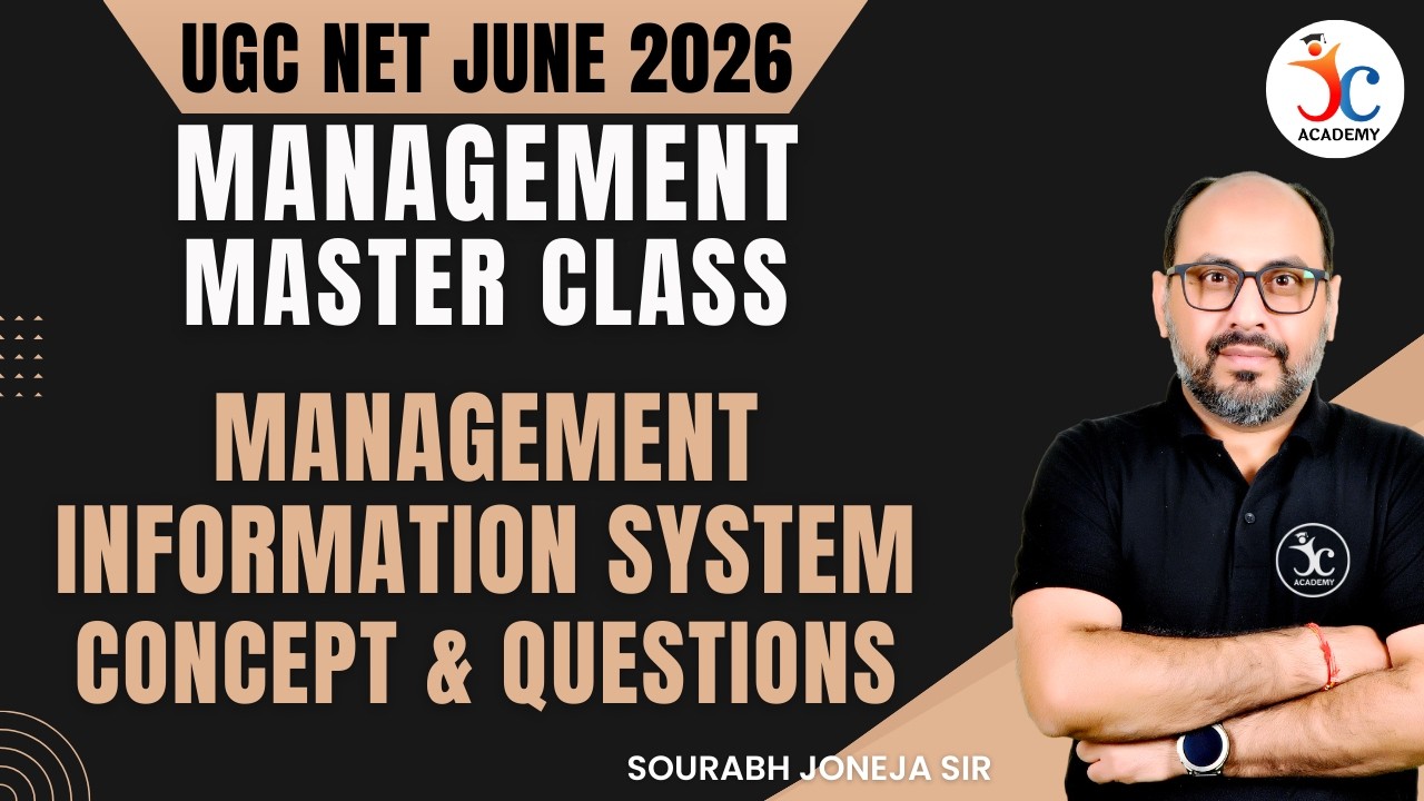 Management Master Class : Management Information System Concept & Questions |UGC NET Management 2026