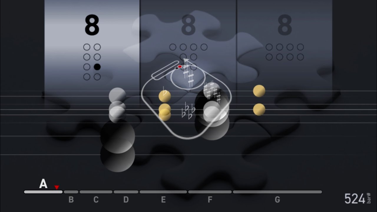 "Quartet for 2 Vibraphones and 2 Pianos" by Steve Reich (visualization)