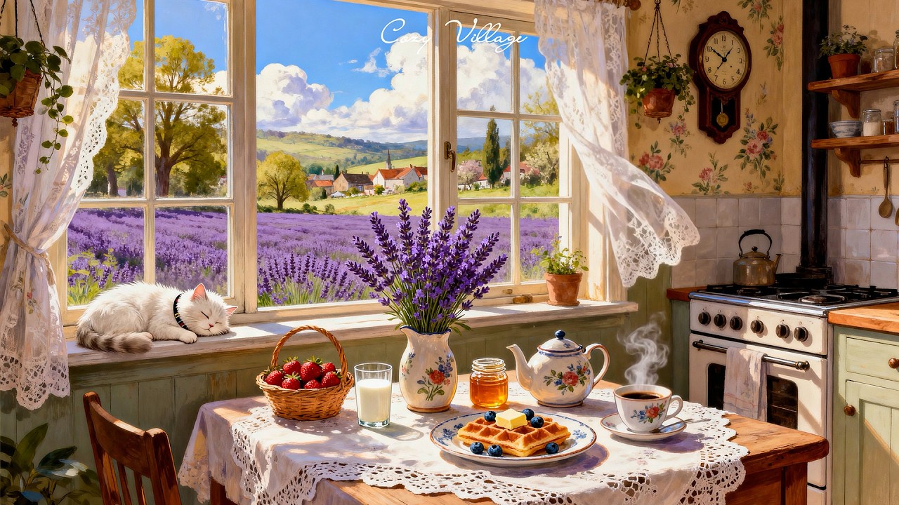 Peaceful Spring Melodies from the 1940s Tunes Playing in Another Room | A Visit to Grandma&rsquo;s Cottage