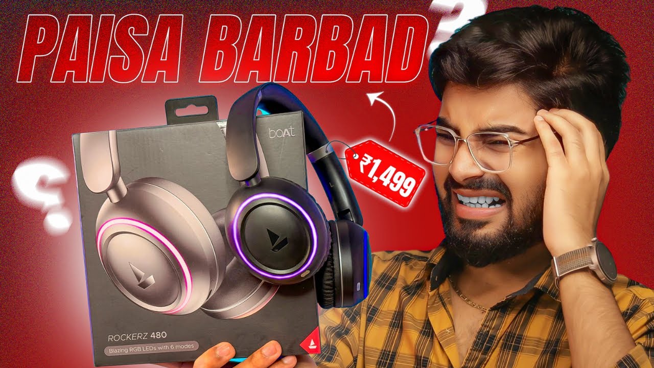 boAt Rockerz 480 RGB Review | BGMI Latency Gaming & Mic Test | Best Headphones under 2000