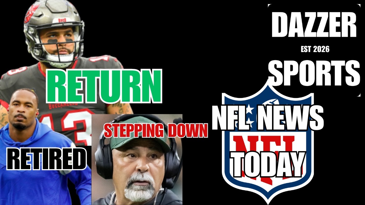 MIKE EVANS NFL Return  Woods retirement  Rich Bisaccia steps down   TODAY NFL NEWS  Dazzer Sports