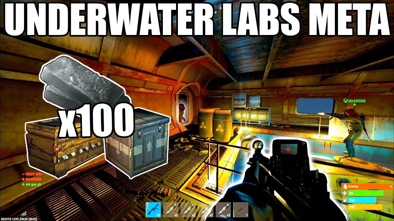Exploring Underwater Labs on Force Wipe  - Rust Console Edition