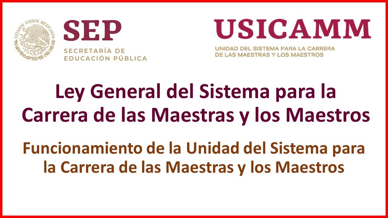 🔠FUNCIONAMIENTO de la Unidad del Sistema para la Carrera de las Maestras y los Maestros👟👟