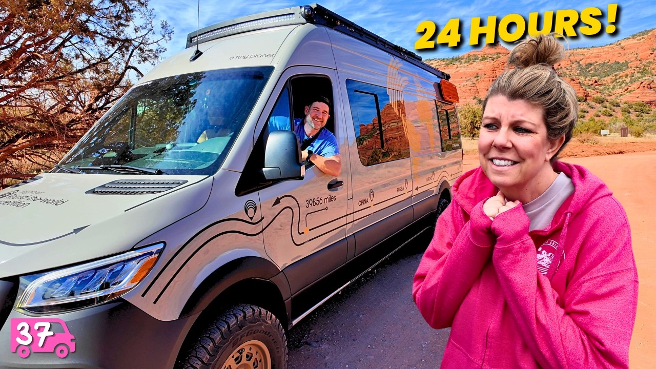 WE LIVED IN A $350,000 VAN FOR 24 HOURS!