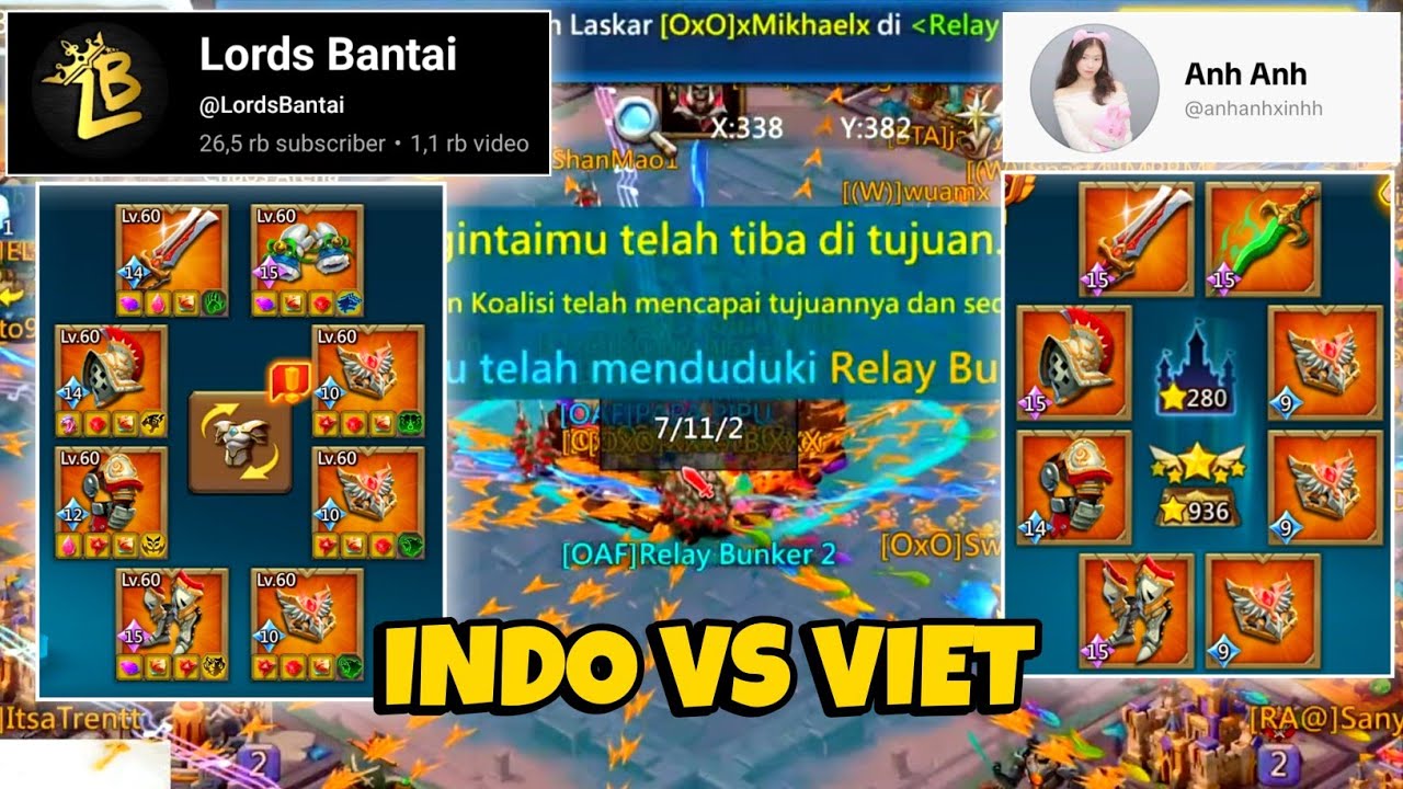 Youtubers Vs TikTokers Fun Match Bunker !! Wanita Kuat Full Gelar Dan Gear Rata Kanan - Lords Mobile