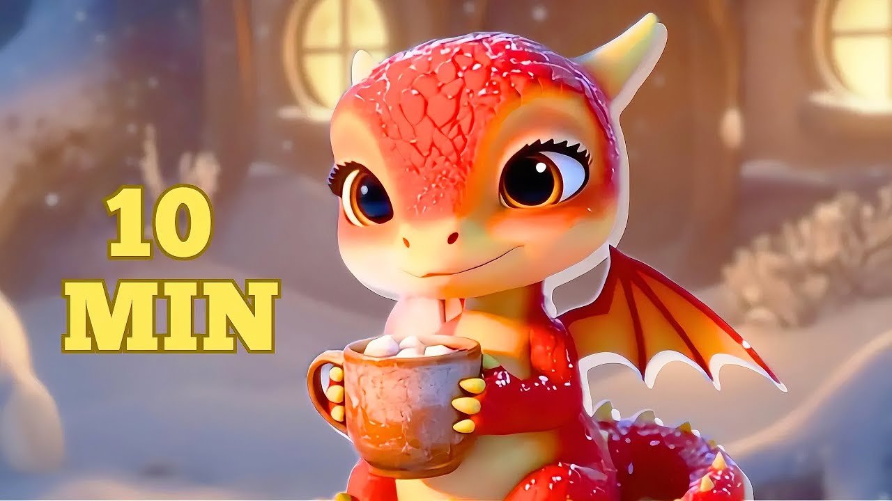 10 minutes de musique calme – Rituel du coucher avec le Petit Dragon Rouge 🐉 | Enfants & Bébé 