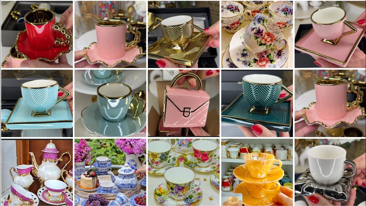 Very Attractive Crockery Set /Amazing Tea pot set Design /coffee cups /Tea sets and Tea Cups #vlog