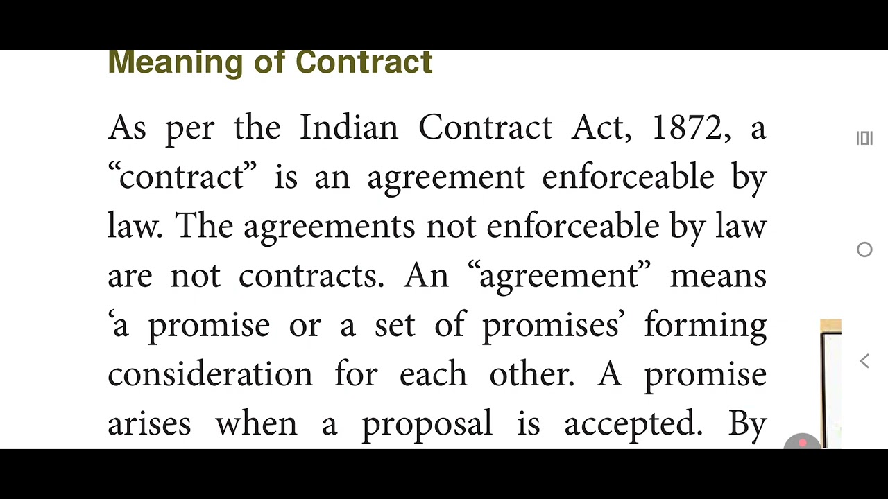  Contract meaning 