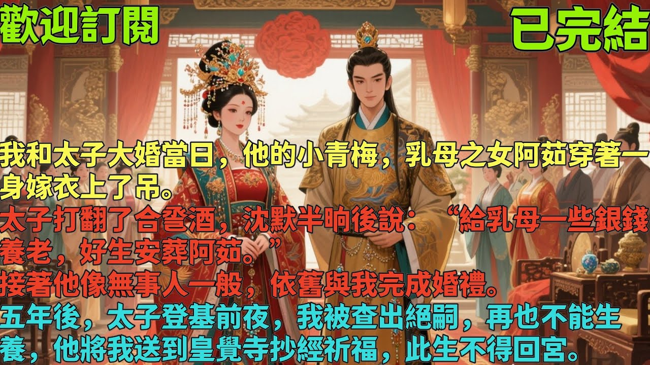 已完結爽文《大婚當日，太子的小青梅上吊了》沈玉茹阿茹 #小说#完結爽文#一口氣聽完#有聲書