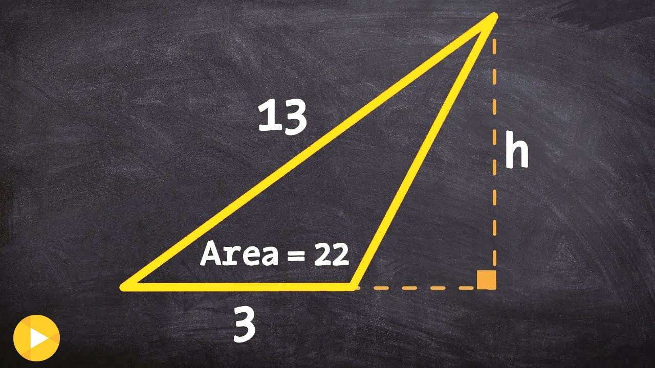 How to determine the height of a triangle when given the area