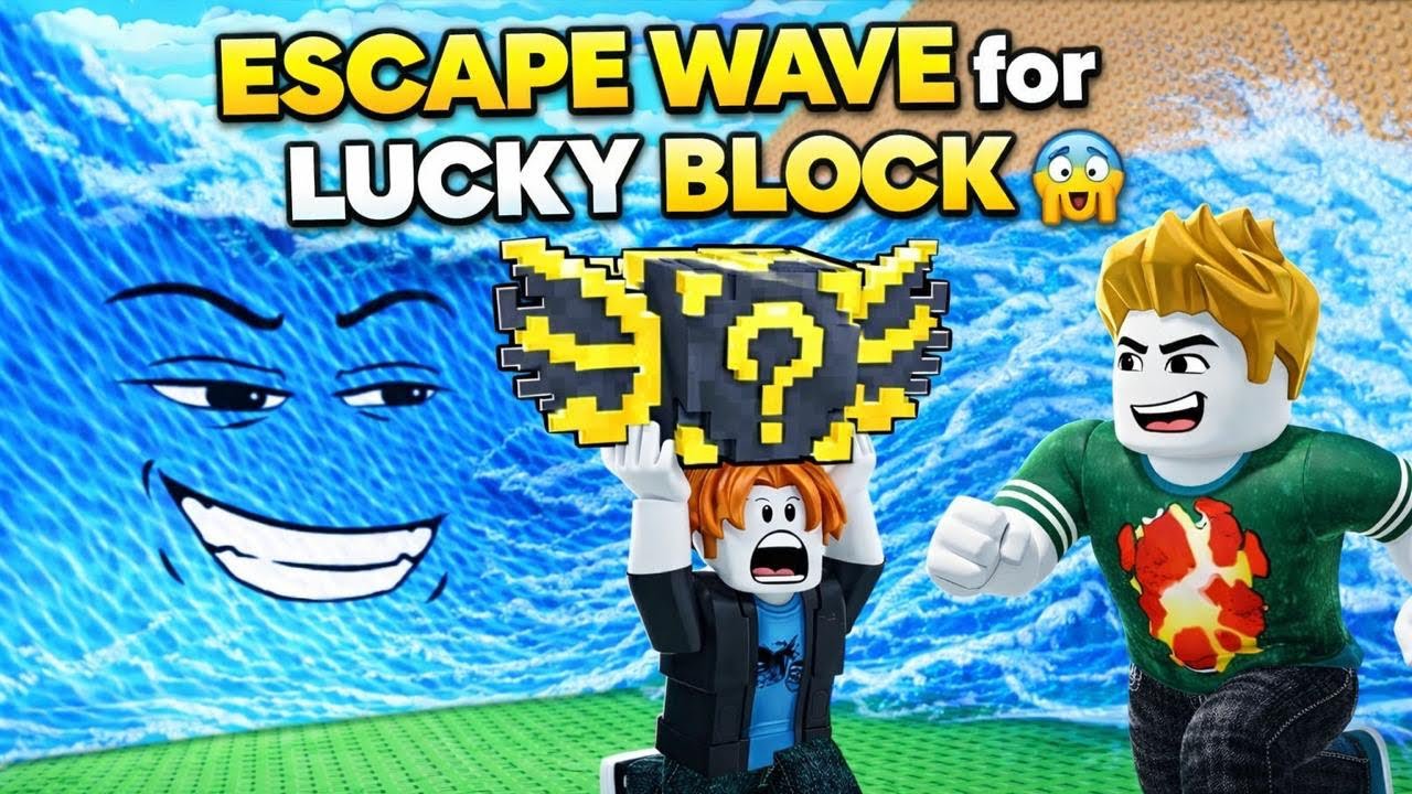 Noob to PRO in Escape Tsunami Lucky Block?! 😱 