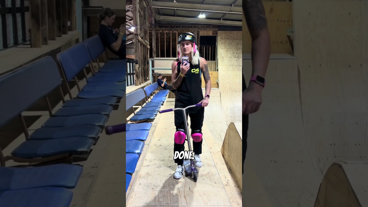 WOMAN VS SCOOTER TRICK CHALLENGE!!