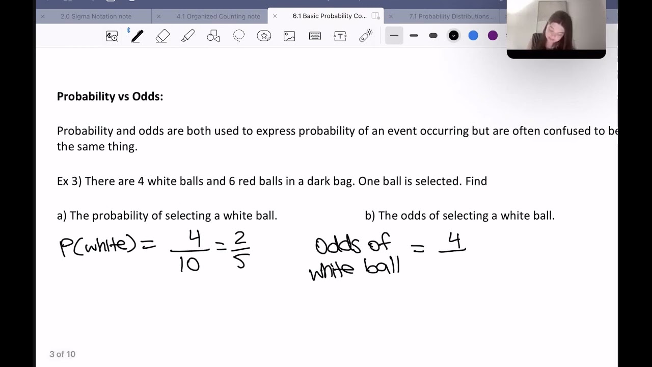 Probability VS Odds
