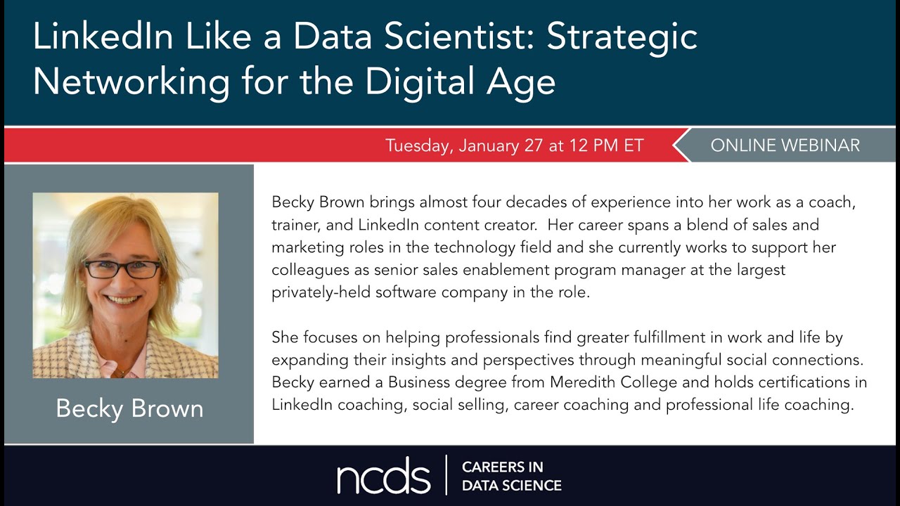 Careers in Data Science | LinkedIn Like a Data Scientist: Strategic Networking for the Digital Age