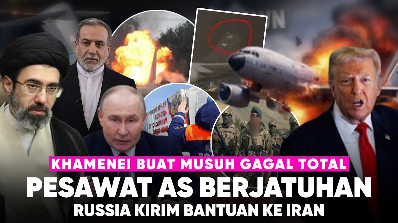 Pesawat AS Berjatuhan !! Khamenei “Musuh Gagal Total” janji balas AS-Israel, Rusia Kirim Bantuan