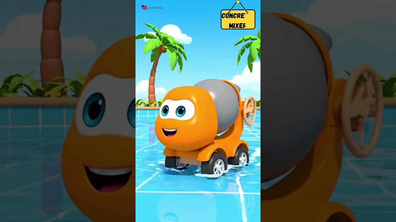 Игры с водными игрушками: строительная техника от А до Н 🚜🌊 | Анимированные грузовики и машины дл...