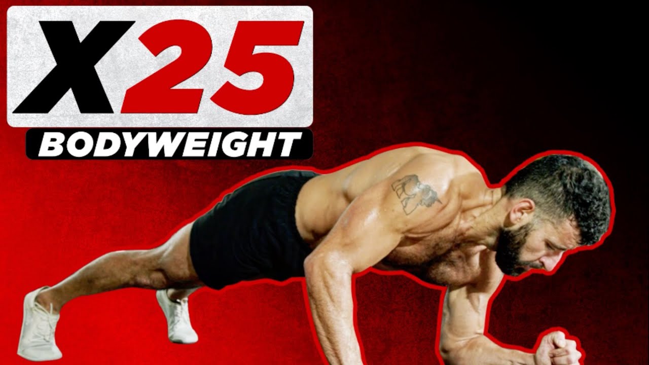 🔥X25: BODYWEIGHT Full Body Follow Along Workout at Home