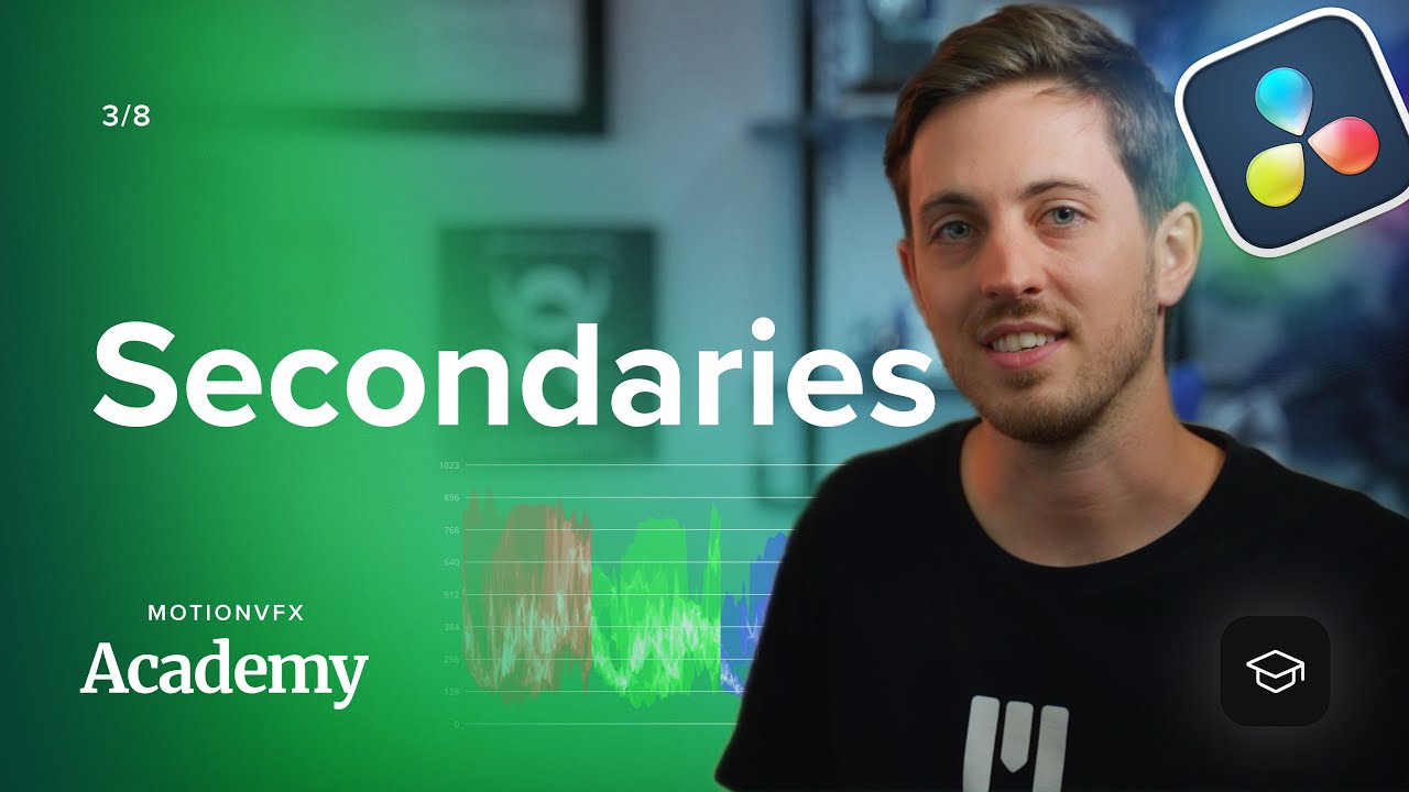 Learn Secondary Adjustments — DaVinci Resolve Color Grading Academy 3/8 — MotionVFX