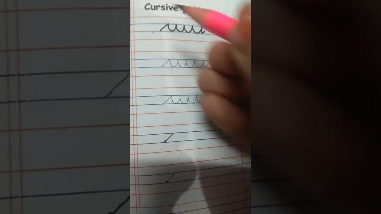 Cursive pattern - u pattern