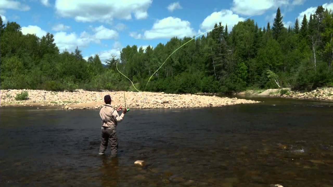 Technique de pêche au saumon sur la rivière du Gouffre