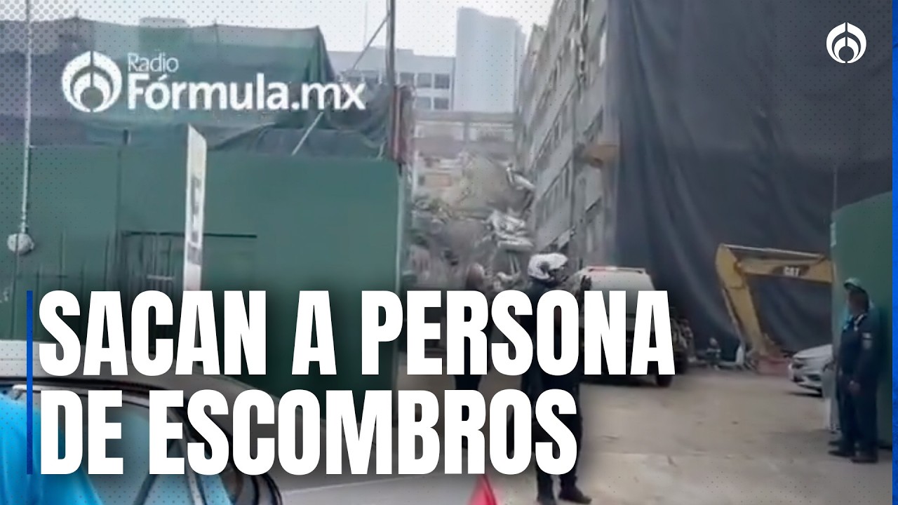 Se desploma edificio en San Antonio Abad; hay personas atrapadas