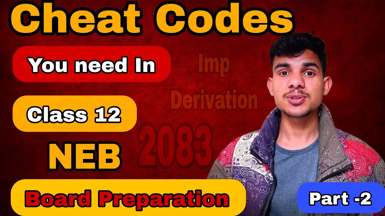 Class 12 Physics Cheat Codes You Must Know 🔥 | Important Derivations & tricks | NEB Board Exam 2083