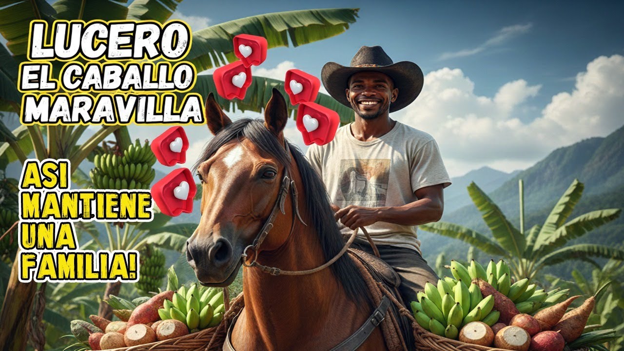 Miren como un caballo mantiene una familia!