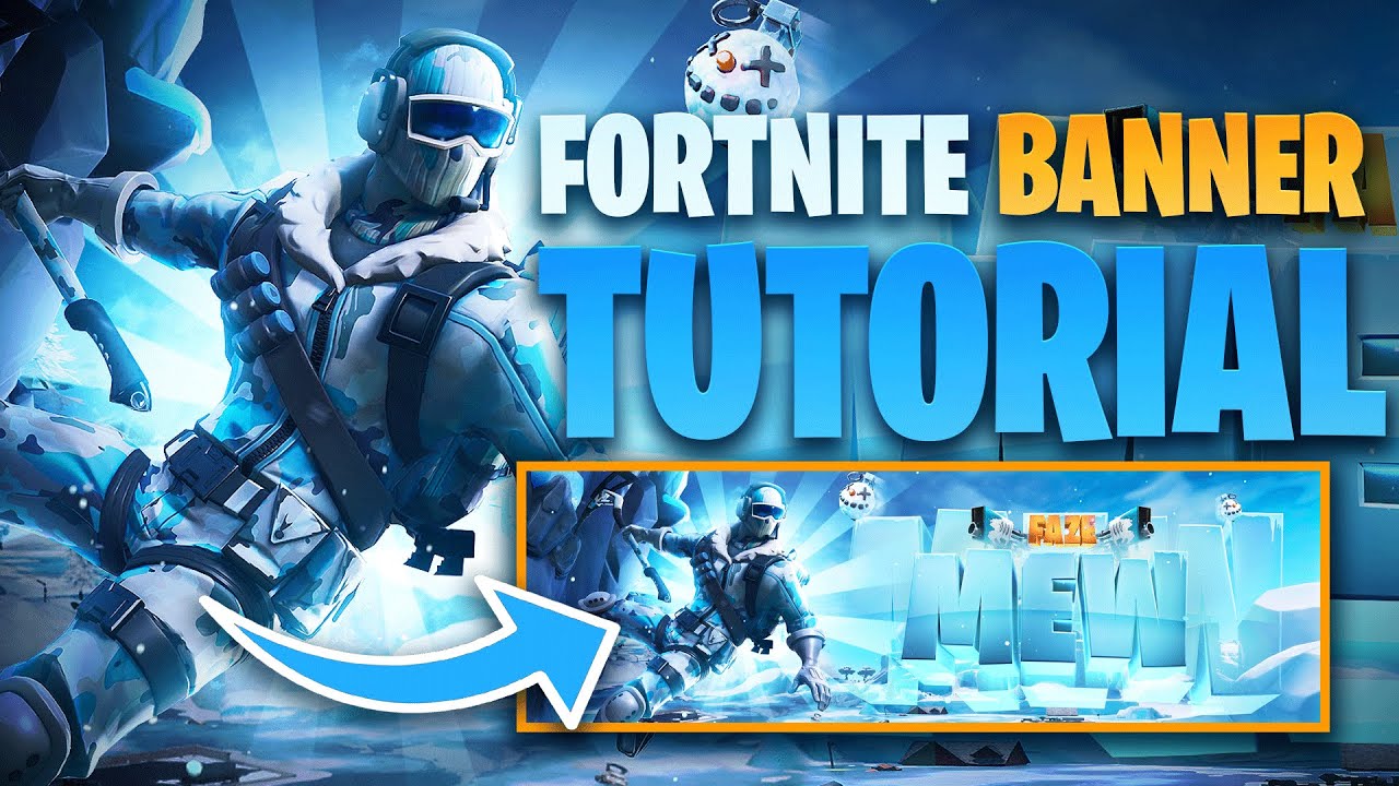 Fortnite Winter/Christmas Banner Tutorial (FREE PSD!!) - Tutorial by EdwardDZN