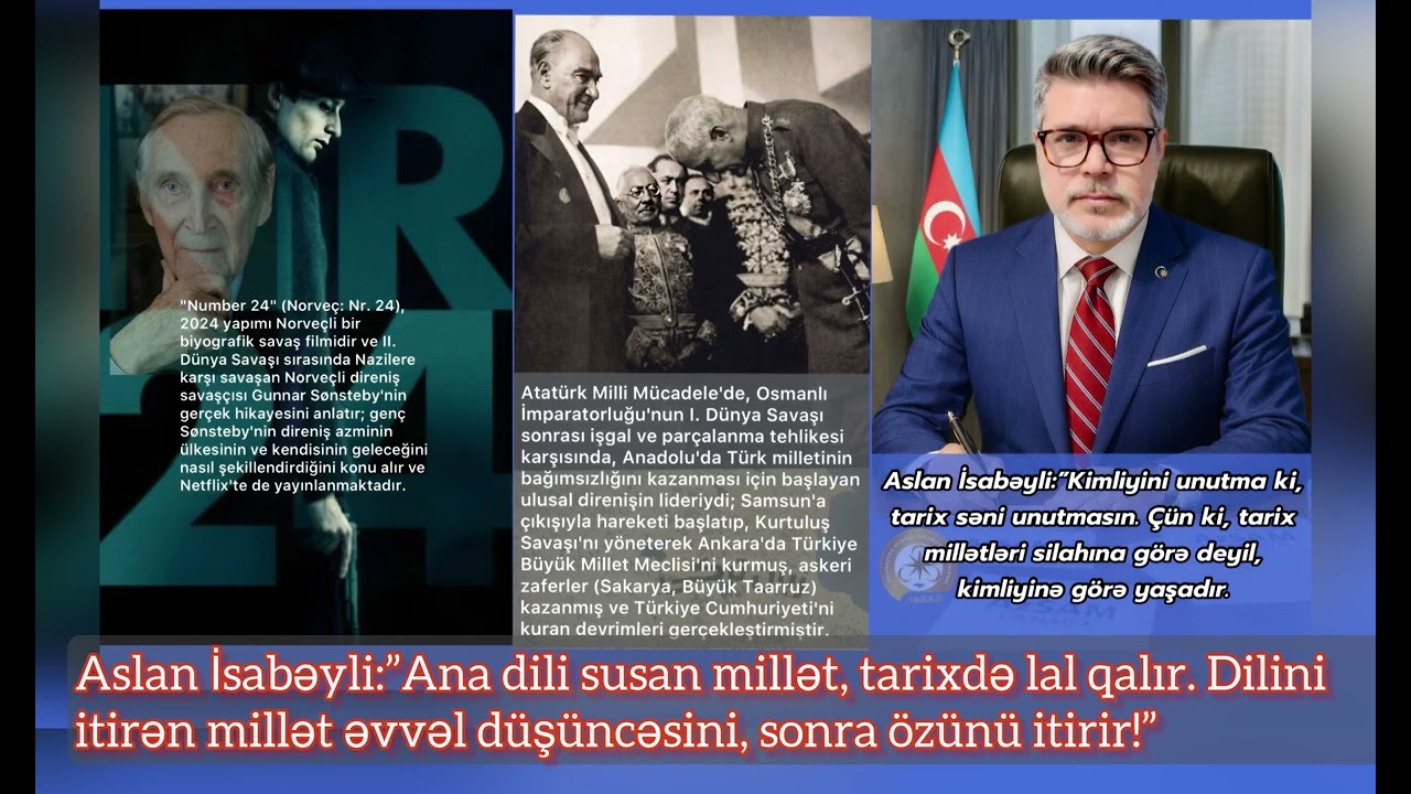 Aslan İsabəyli:”Tarix millətləri silahına görə deyil, kimliyinə görə yaşadır.”
