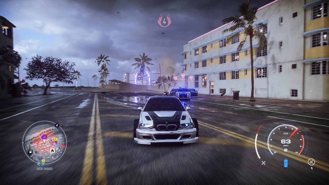 NFS Heat BMW M3 GTR Heat Level 1-5 Intense Police Chase Escape(Daytime)