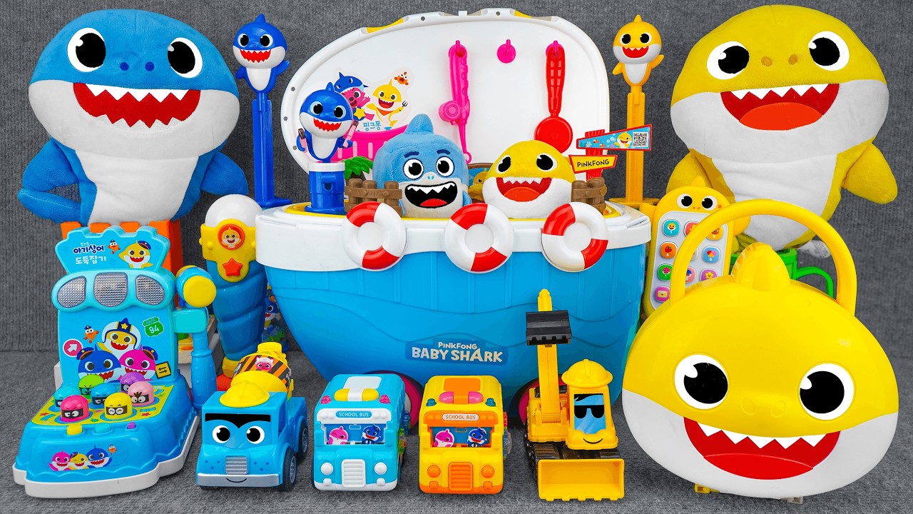 66 Minutes Satisfying Unboxing WowWee Baby Shark Fishing Play Ride Car Playset Collection ASMR